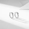 Elegant Asymmetrical Heart Earrings - 925 Silver Needle Korean Style Ear Cuff, Trendy Internet Celebrity Peach Heart Design
