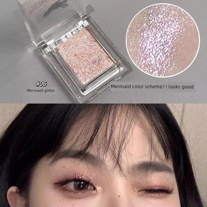 Eyeliner in One Convenient Package! Single-Color Eyeliner Powder in Gray-Brown, Long-Lasting Color, Smudge-Proof, Water-Soluble, Matte and Natural