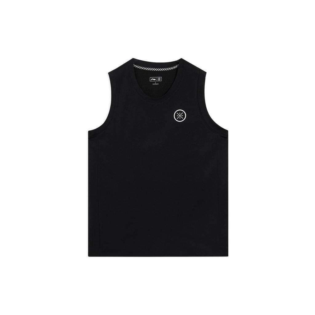Li Ning Wade Series SS22 Solid Color Crew Neck Pullover Vest Men Tops Black AVSS031-1