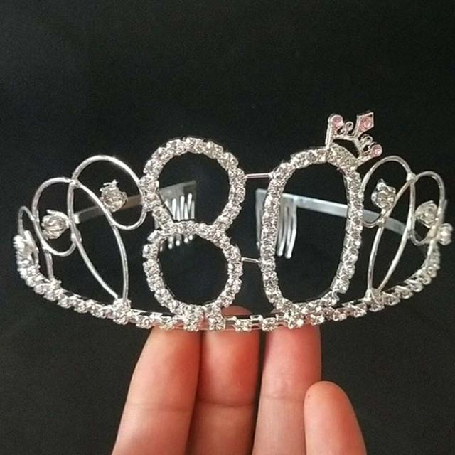 

Женская 16-100-летняя вечеринка по случаю дня рождения принцессы со стразами и кристаллами, тиара для волос, свадебная корона, повязка на голову, аксессуары для волос