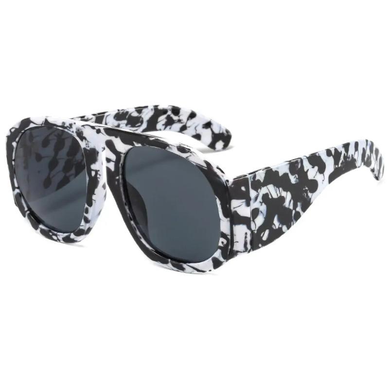 Yellow Oversized Pilot Sunglasses Women Luxury Designer Wide Square Gradient Sun Glasses Trendy Big Frame