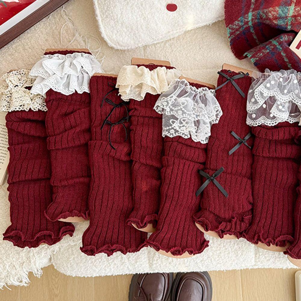 Harajuku Foot Warmers Warm Knit Bubble Socks Japanese Boot Socks  for Women & Girls
