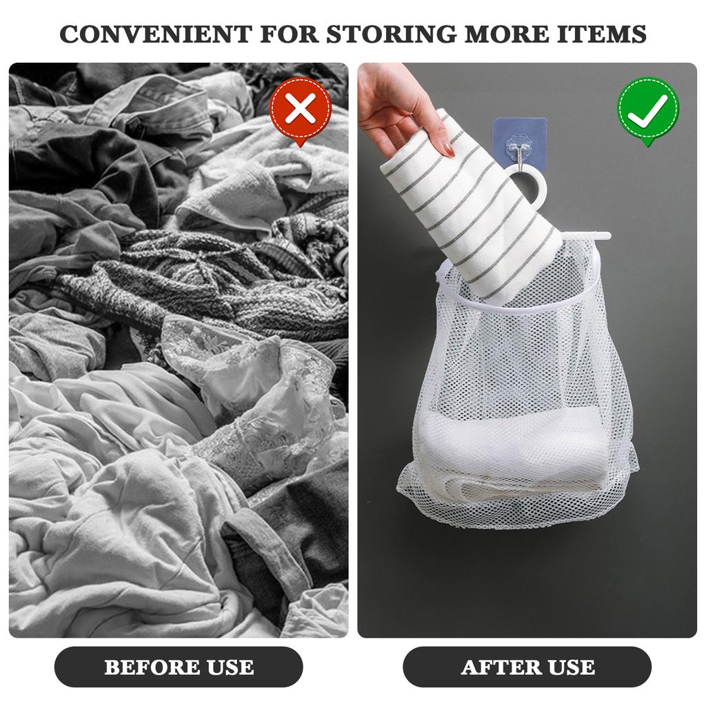 NEW Laundry Basket Versatile Clothespin Bag Fruit Holder Home Storage Washable Hanging With Hook Peg Bags Laundry Storage Net