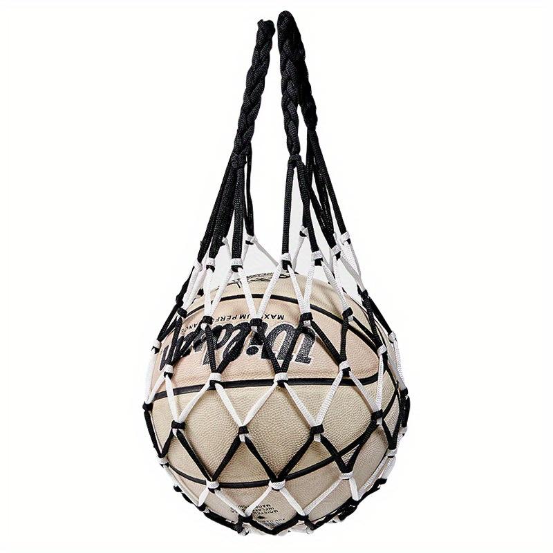 1pc Durable Nylon Basketball Net Bag, Portable Volleyball Football Mesh Storage Bag, Sports Ball Holder For Single Ball, Perfect For Sporting Goods