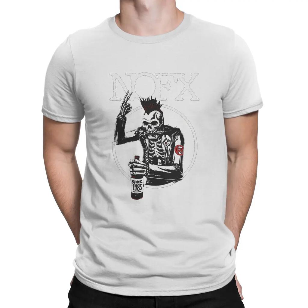 Music T-Shirt N-Nofx Novelty 100% Cotton Tee Shirt O Neck Short Sleeve T Shirts Gift Idea Clothes Unisex