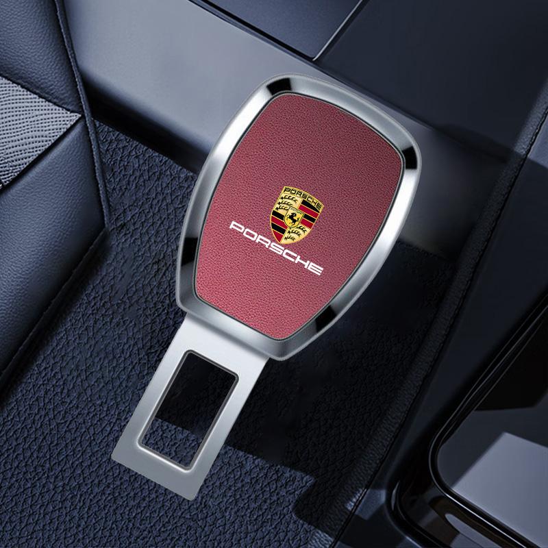 

1PC Car Styling Seat Belt Buckle Safety Belts Extender Clip For Porsche Panamera Cayenne Taycan 911 718 Macan Carrera-GT 928 968