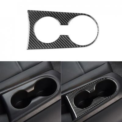 Real Carbon Fiber Rear Water Cup Holder Cover For Hyundai Veloster JS N -22