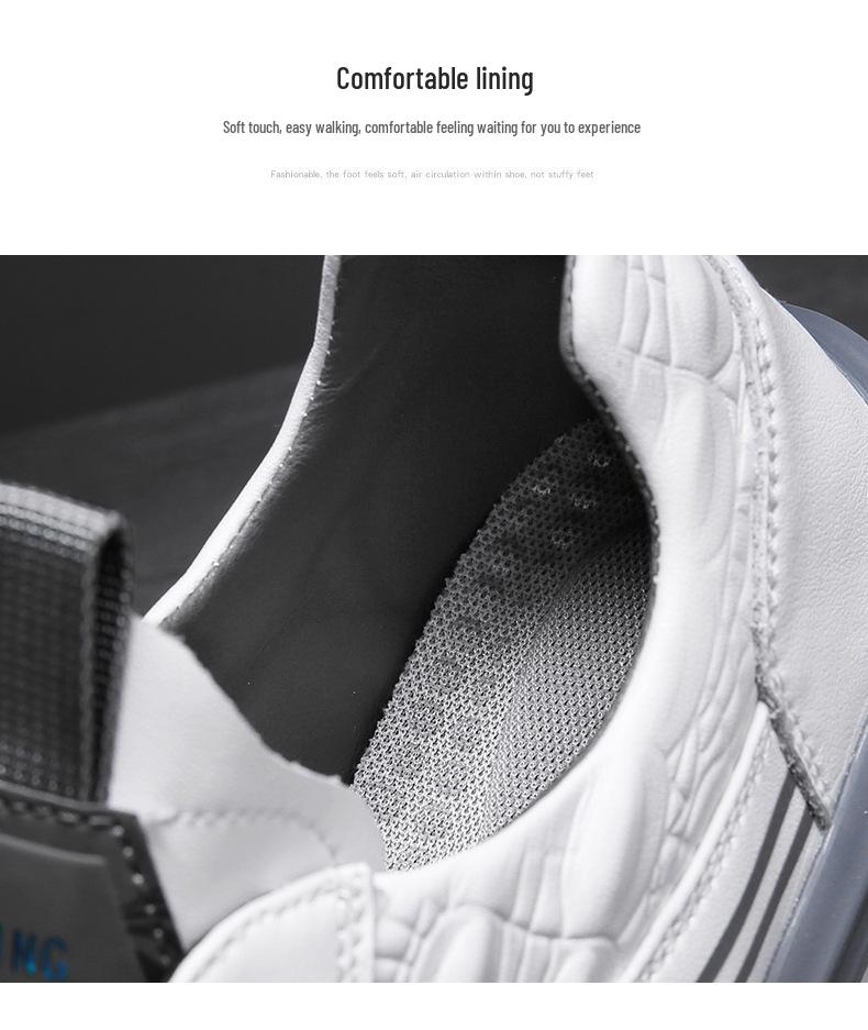 Bee Wolf British Style Men's Genuine Leather Crocodile Sneakers