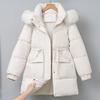 Fashion Winter Coats Woman Long Parkas Hooded Faux Fur Collar Thick Warm Women's Jackets