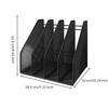 File Organizer Rack 4-Compartment Desktop Document Open-Top for Office