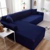 Sofa Covers For Living Room Elastic Solid Corner Couch Cover L Shaped Chaise Longue Slipcovers Chair Protector 1 /2 /3 /4 Seater