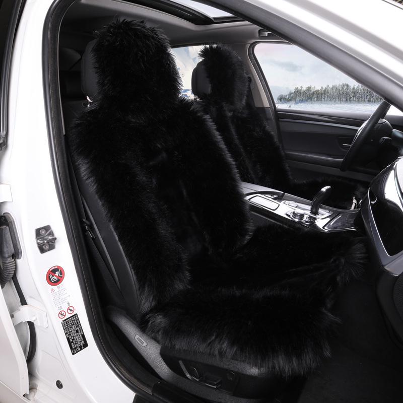 

Plush Wool Car Seat Cushion - Warm Winter Pad for Long & Short Hair Seats Driver Seat Only [Thickened]