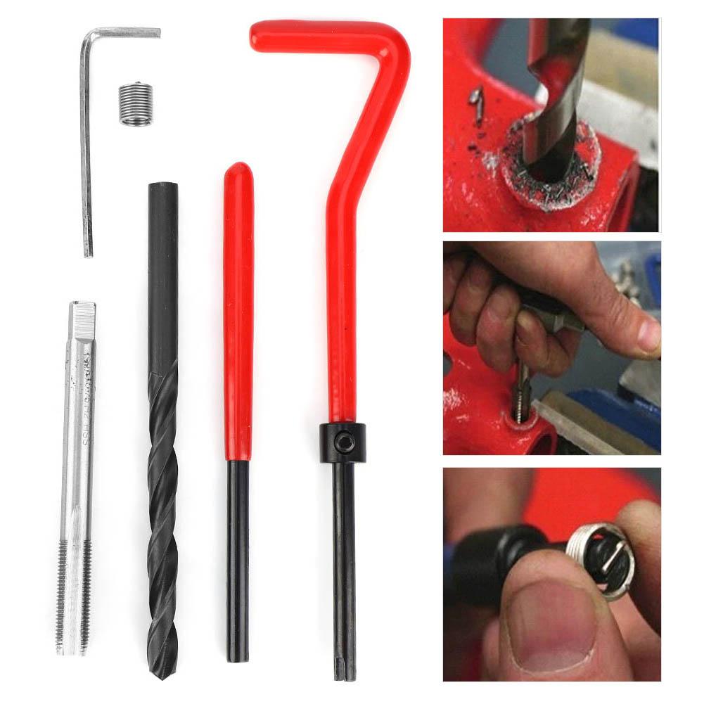 30 Pcs Thread Repair Kit M6x0.75 Stainless Steel Rethreading Tap Set for Female Thread Repairing