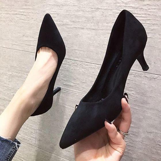 Saf Seksi Stiletto Topuklu Ayakkabılar: 2023 Kadın Çok Yönlü Fiyonklu Yüksek Topuklu Ayakkabılar Etekler İçin, Rahat Kalıp