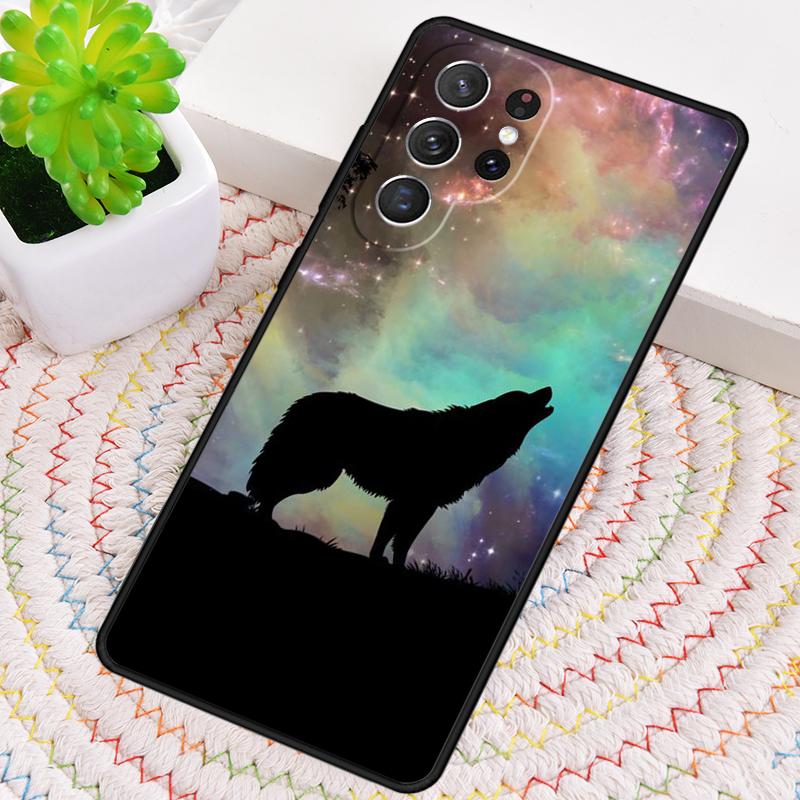 

Animal The Wolf Howl Phone Case for Samsung Galaxy note 10 pro S26 Ultra S23 S24 FE S25 S21 S22 PLUS shockproof Cove Galaxy S21 Ultra 5G
