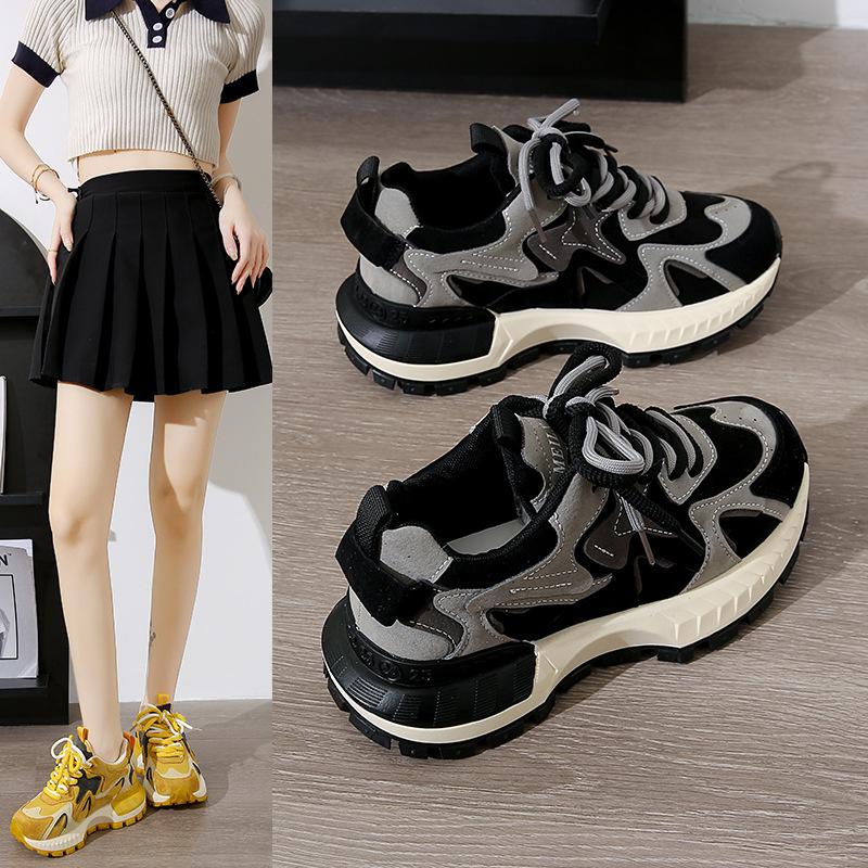 Sports Color Matching Dad Shoes for Women Spring and Autumn Show Foot Small Versatile Casual Forrest Gump Sports Shoes
