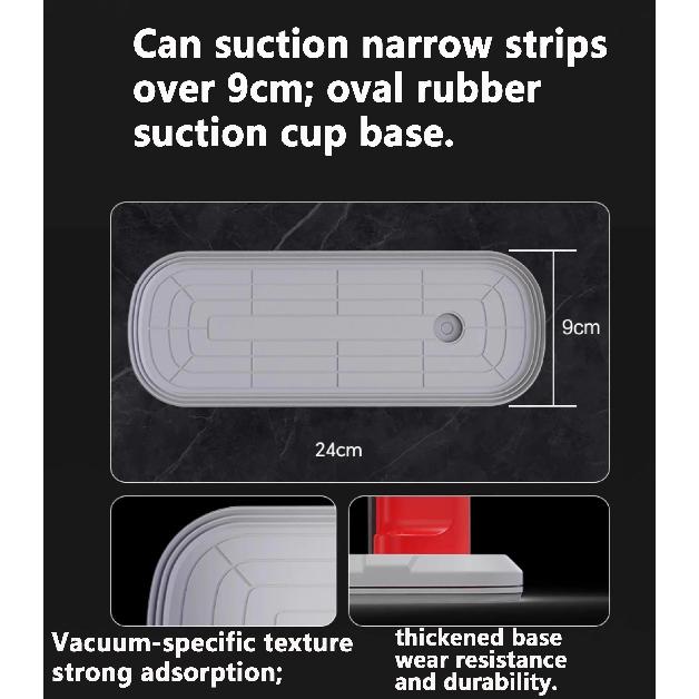 3.7V Shijing 6112 Narrow Strip Electric Suction Cup 100KGS Vertical Suction, 90x240mm Rubber, Auto Air Pump & Digital Display