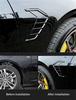 Universal 3D Glossy Black Car Side Fender Wing Air Intake Vent Trim Sticker 2Pcs