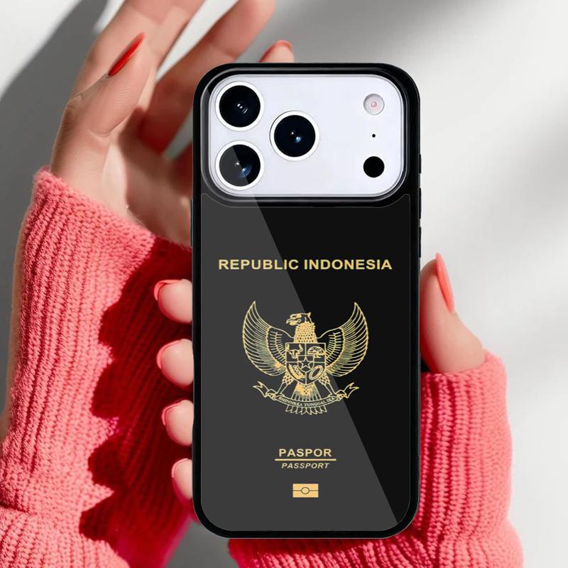 

Чехол для телефона с картой и флагом Индонезии для iPhone 17 16 15 14 13 Pro Max Задняя крышка для 12 11 Pro Coque iPhone 15