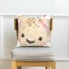 White Cushion Cover Pillow Sofa Decorative Pillowcase Cute Cartoon Animal Print