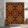 Kaleidoscopic Shower Curtain Orange Black Decorative Water Proof Fabric 3D Printed Perfect for Bathroom Decorations Free Shippi
