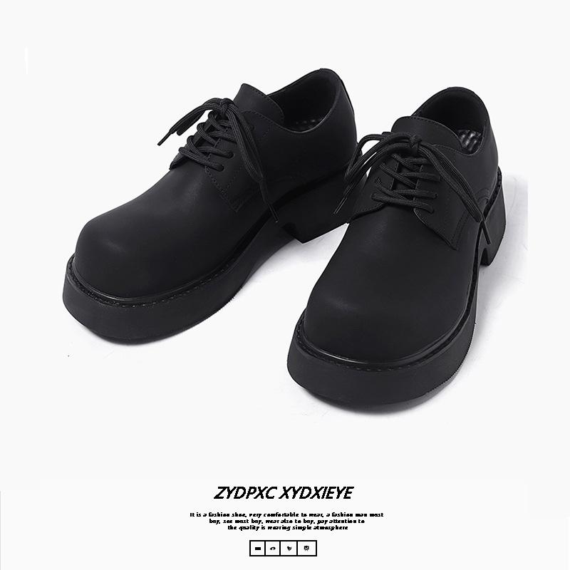 Men's shoes autumn 2025 low-top Martin shoes platform heightening British style business men's casual big head shoes 9522-K