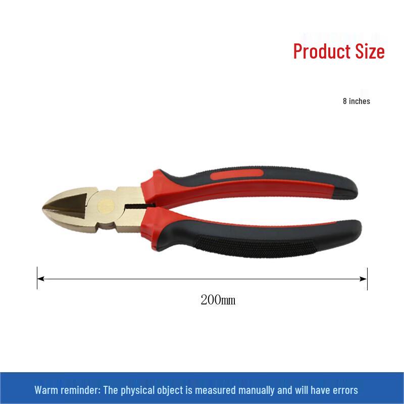 Explosion-Proof Aluminum Bronze Diagonal Pliers 8 inch