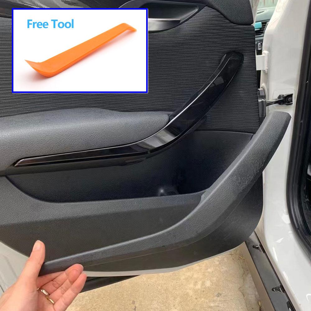 Silver Black Beige Left Right Car Interior Door Handle Outer Cover Trim Replacement For BMW X1 E84 2010 2011 2012 2013 2014