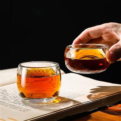 80ml Elegant Tea Mug High End Glass Cup Classic Heat-resistant Water Cup Small Wine Glass Drinking Glasses Household Accessories