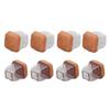 8Pcs Chair Legs Caps TPE Wear Resistant Table Stool Foot Protector Transparent Square Shape Small