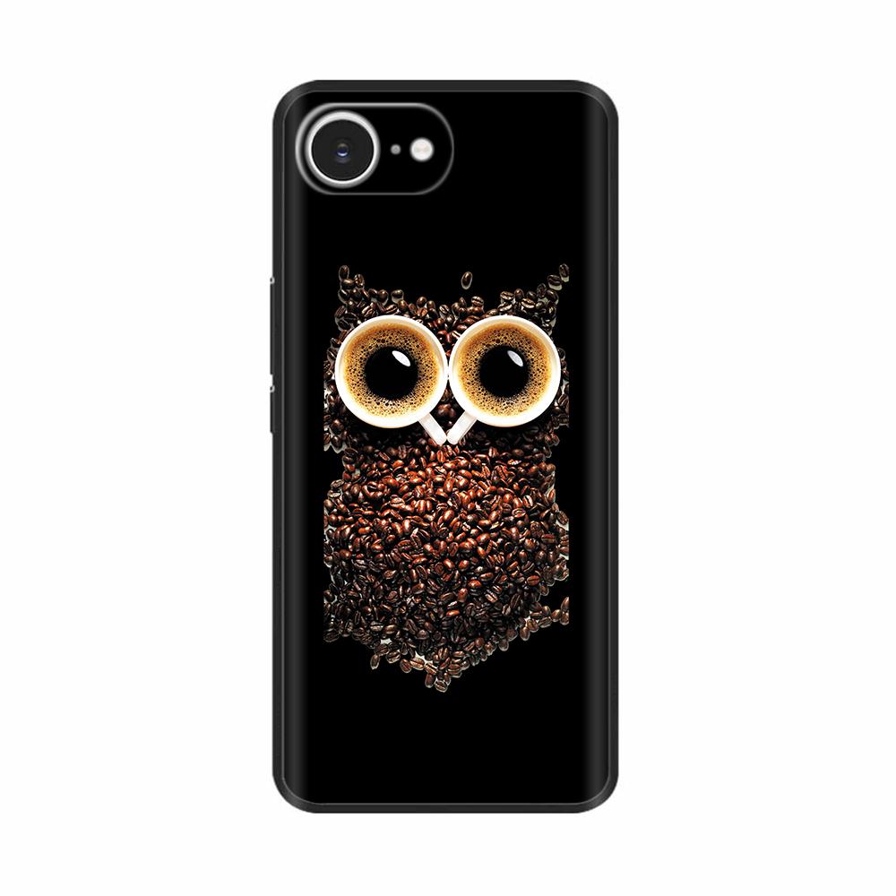 Soft TPU Black Silicon Phone Case For iPhone 16E iPhone16E SE 2025 SE4 5G Painted Shockproof Shell Cover Cases Bumper Funda Capa