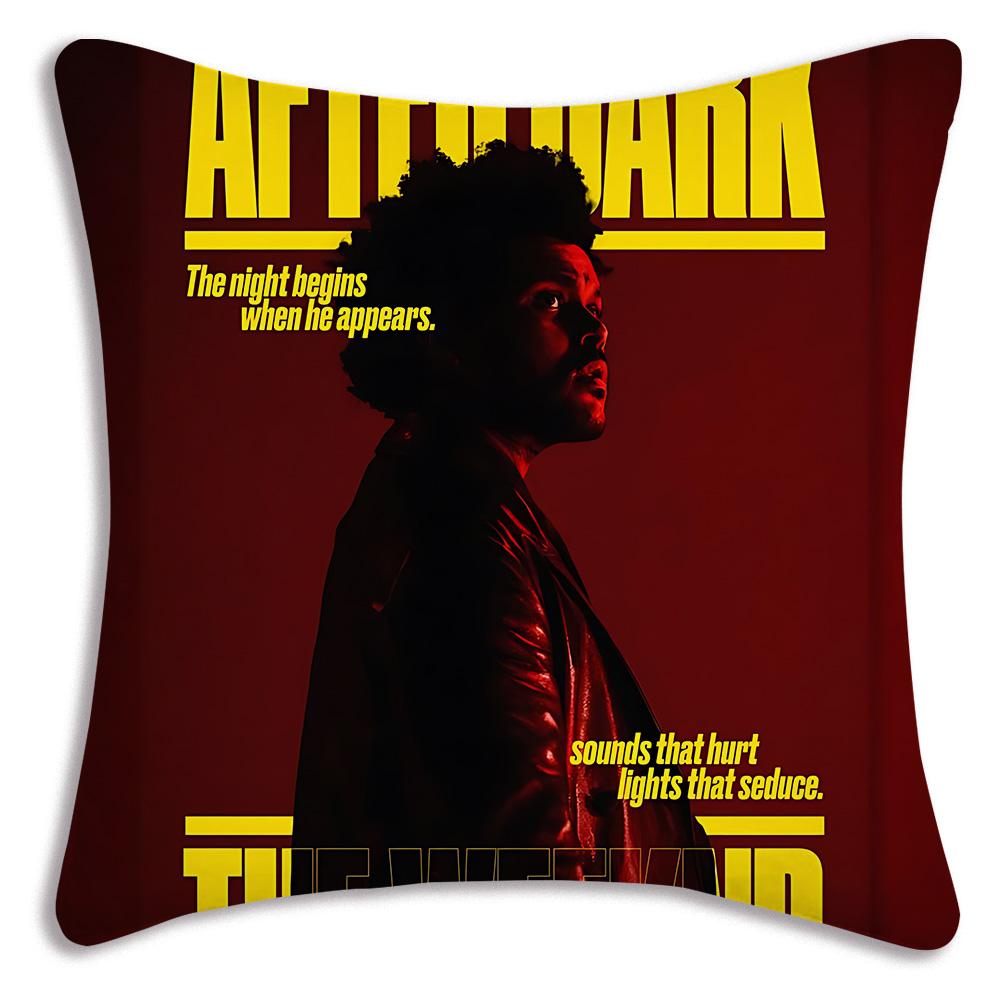 Rapper The W-WeekndS Pillow Covers Cartoon Sofa Decorative Home Double-sided Printing Short Plush Cute Cushion Cover
