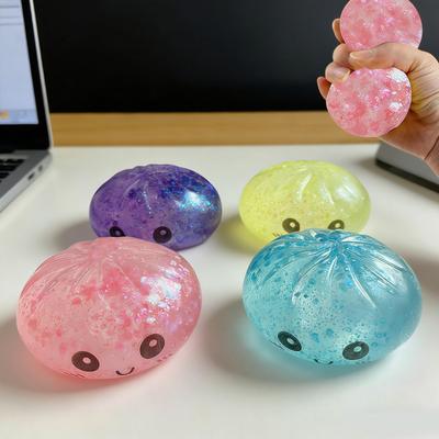 Colorful Bun Stress With Steamer Cute Anxiety Toy Soft Decompression Dough Toy For Children Adults Popular Playthings