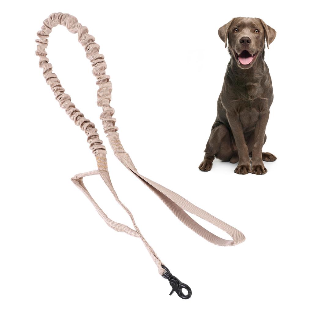 Heavy Duty Bungee Dog Leash Elastic s Rope with 2 Padded Control Handles for Military Dog Training Night Walking