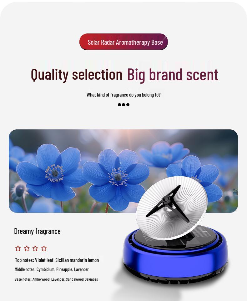Car Solar Radar Incense Holder: Long-Lasting Fresh Scent Interior Ornament
