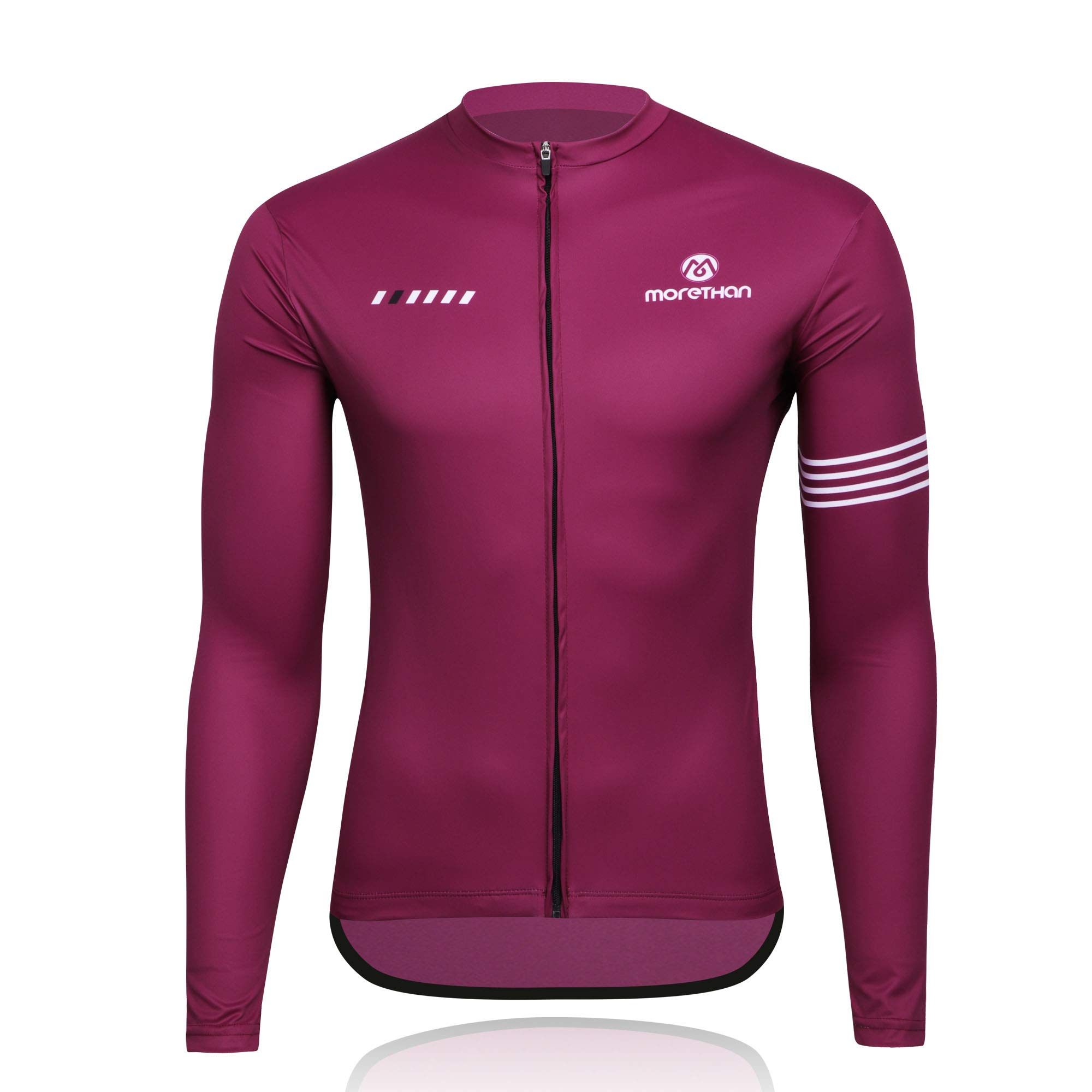 

Джерси для велоспорта с длинным рукавом Morethan, винный, размер L, мужское LVP-016, красный,