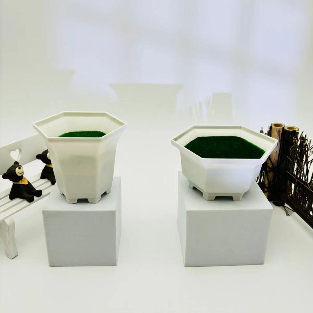 Bonsai Hexagonal Geometric Plastic Plant Flower Pot For Living Room And Office