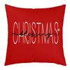 New Christmas Short Plush Pillow Cover Peach Skin Digital Printing Cushion Cover Christmas Snowman Pattern