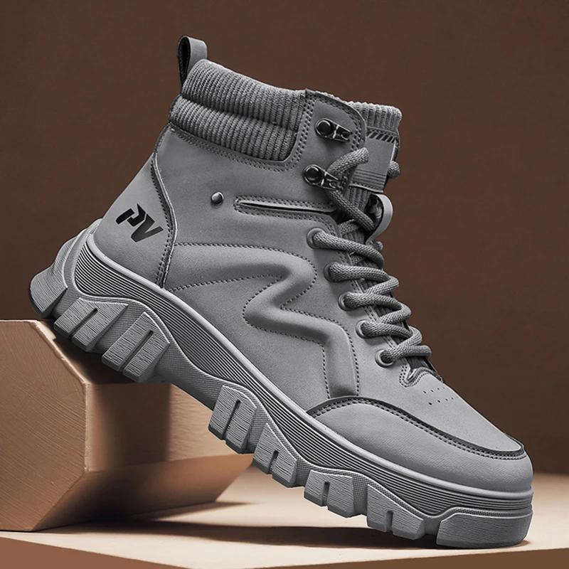 Botki Botki motocyklowe Buty Męskie Męskie Sneakersy Sport i rekreacja Outdoor Gruba podeszwa Buty codzienne Modne mokasyny Nowe