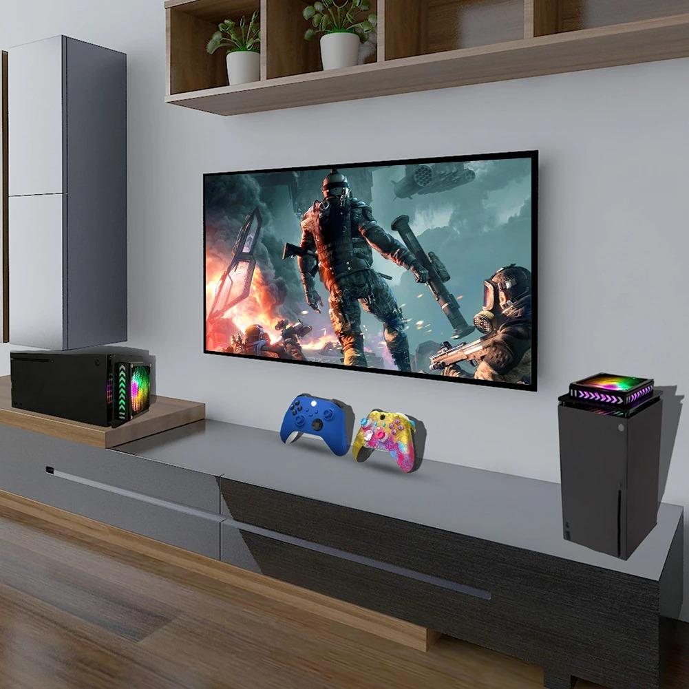 LED Světla Chladicí Ventilátor pro Příslušenství Konzole Xbox Series X