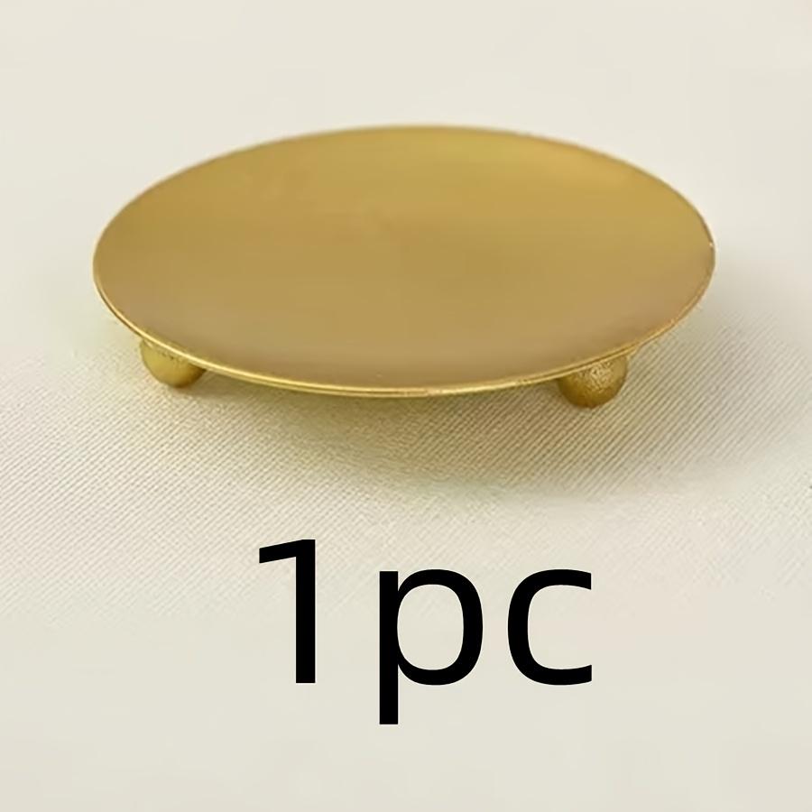 1pc Iron Candle Holder Vintage Pillar Metal Plate Candlestick Stand For Wedding Party Festival Romantic Tabletop Decor Gifts