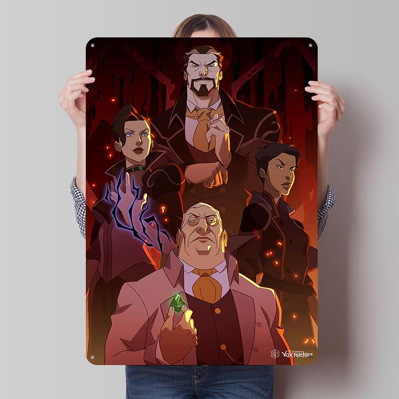 The Legend of Vox Machina Tinplate Posters Customizable Wall Art Retro Vintage Metal Tin Signs for Home and Decoration Gaming