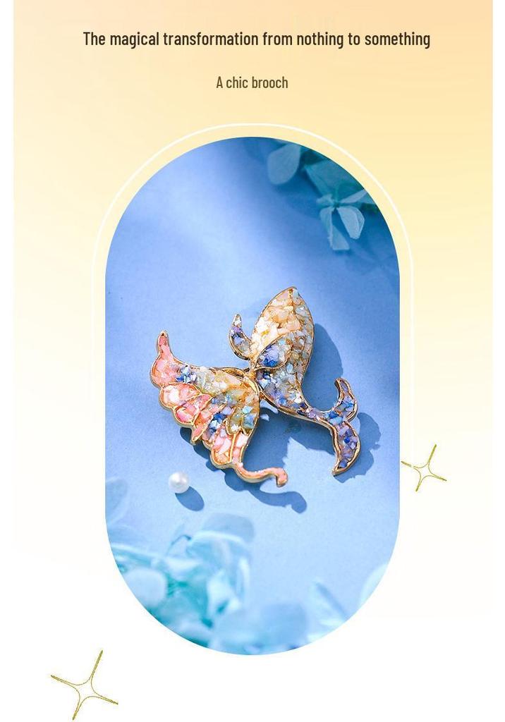Mother-of-Pearl DIY Brooch Kit - Intangible Cultural Heritage Craft for Teacher's Day