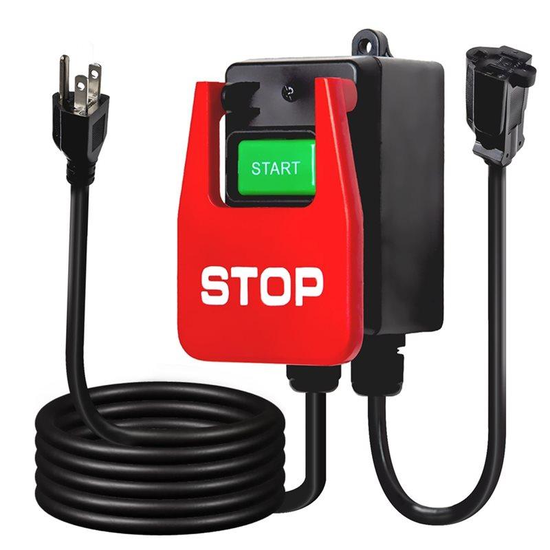 

120V Paddle Switch, 15 Amps At 120 Voltage W/5.5 Ft Power Cord, Large Knee Paddle For Power Tools,Fits Table Saw US Plug