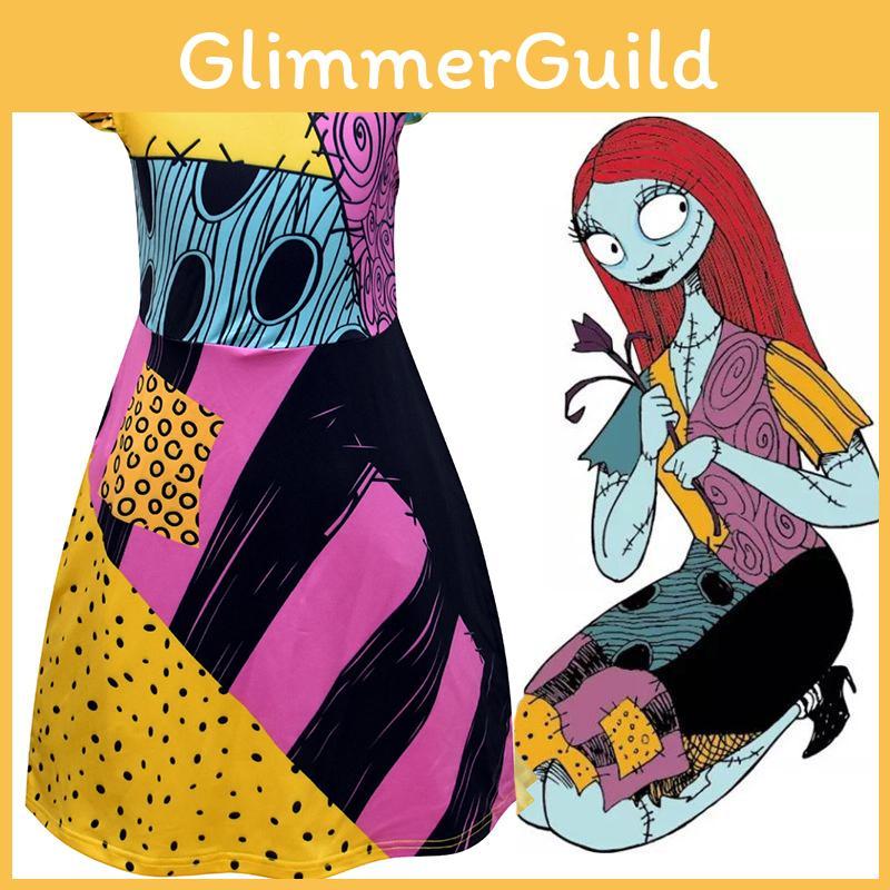 Adorable Sally Costume For Kids Nightmare Before Christmas Dress With Soft Material