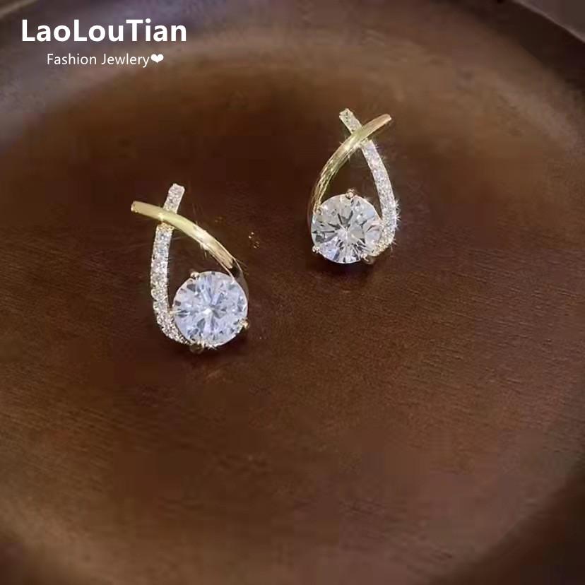 Cercei cu zirconiu negru în stil coreean pentru femei, cercei geometrici pătrați strălucitori, cu strasuri, bijuterii pentru petrecere, cadouri