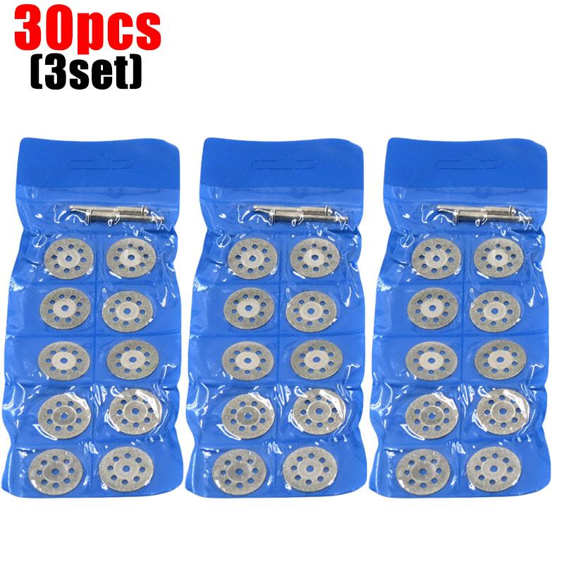22mm Diamond Cutting Wheel Disc Set Grinding Circular Saw Blade Metal Cut Off Abrasive Tools for Dremel Rotary Tool with Mandrel