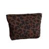 Portable Leopard Print Makeup Bag Large Capacity Zipper Design Cosmetic Bag Toiletry Bag Home Travel