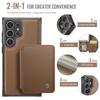 For Samsung Galaxy S25 Ultra Case JEEHOOD J05 Leather Mobile Cover with Detachable Magnetic Card Bag