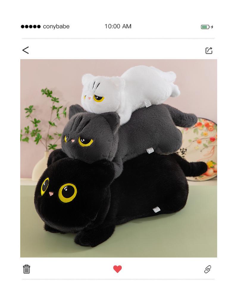 Cross-Border Long Cat Plush Pillow - Cute Cat Toy Backrest and Gift